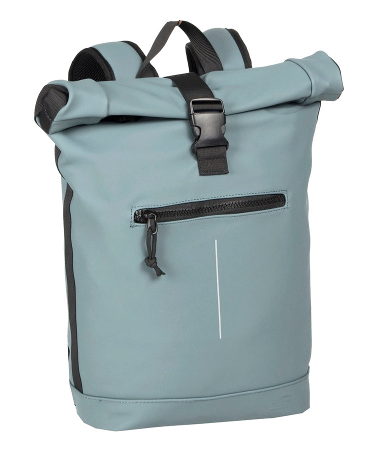 New-Rebels 'Mart' Roll-up Rucksack mit Laptopfach soft blue