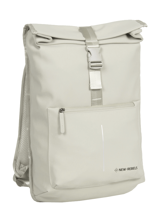 New Rebels 'William - Baltimore' Rucksack mit Laptopfach aufsteckbar 15l beige
