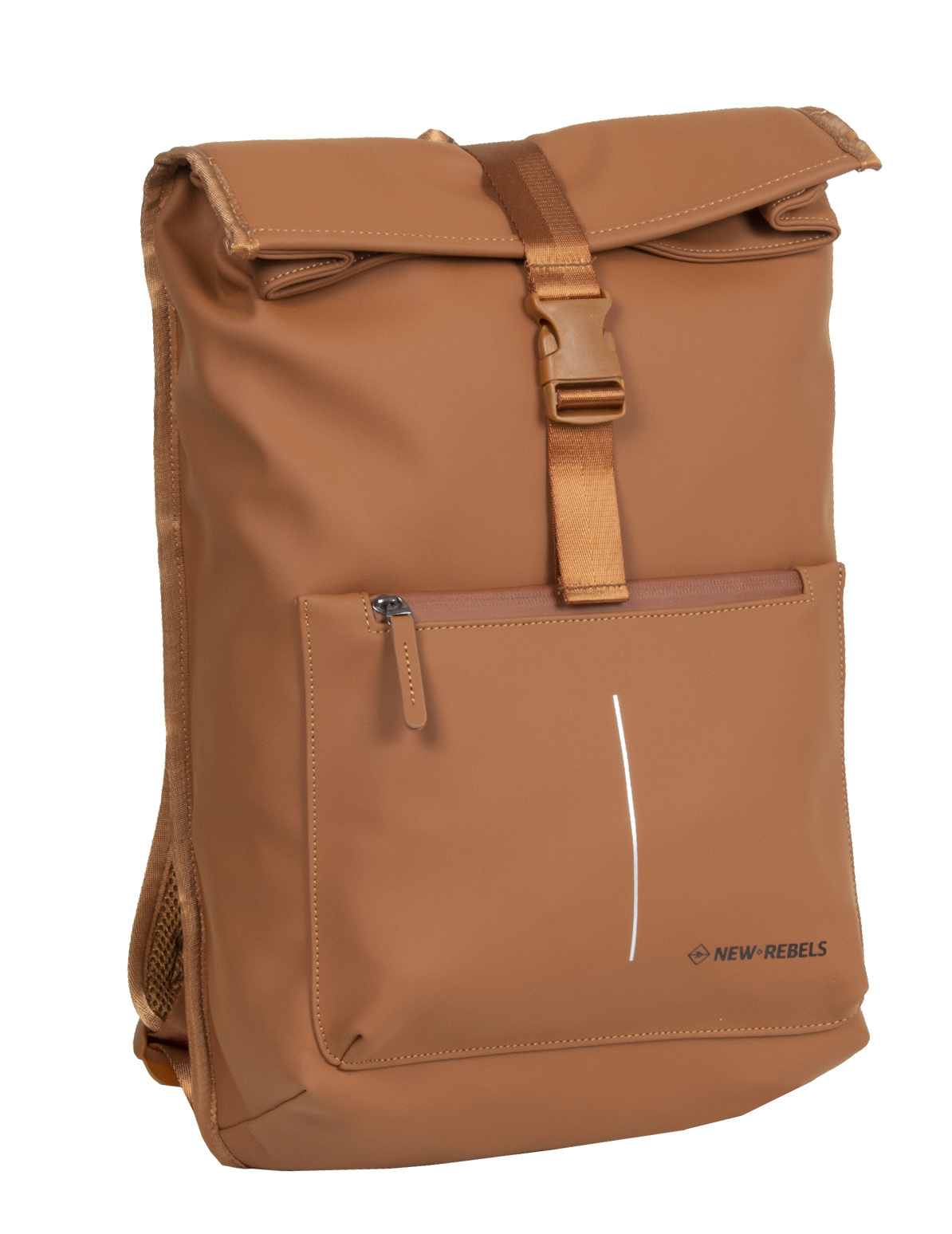 New Rebels 'William - Baltimore' Rucksack mit Laptopfach aufsteckbar 15l cognac