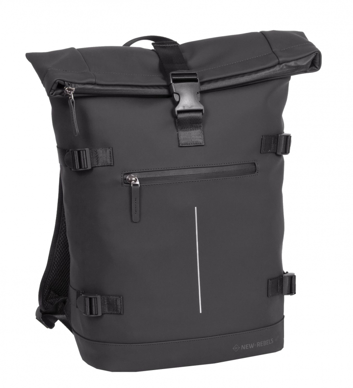 New Rebels 'William - Riverside' Rucksack mit Laptopfach aufsteckbar 17l black