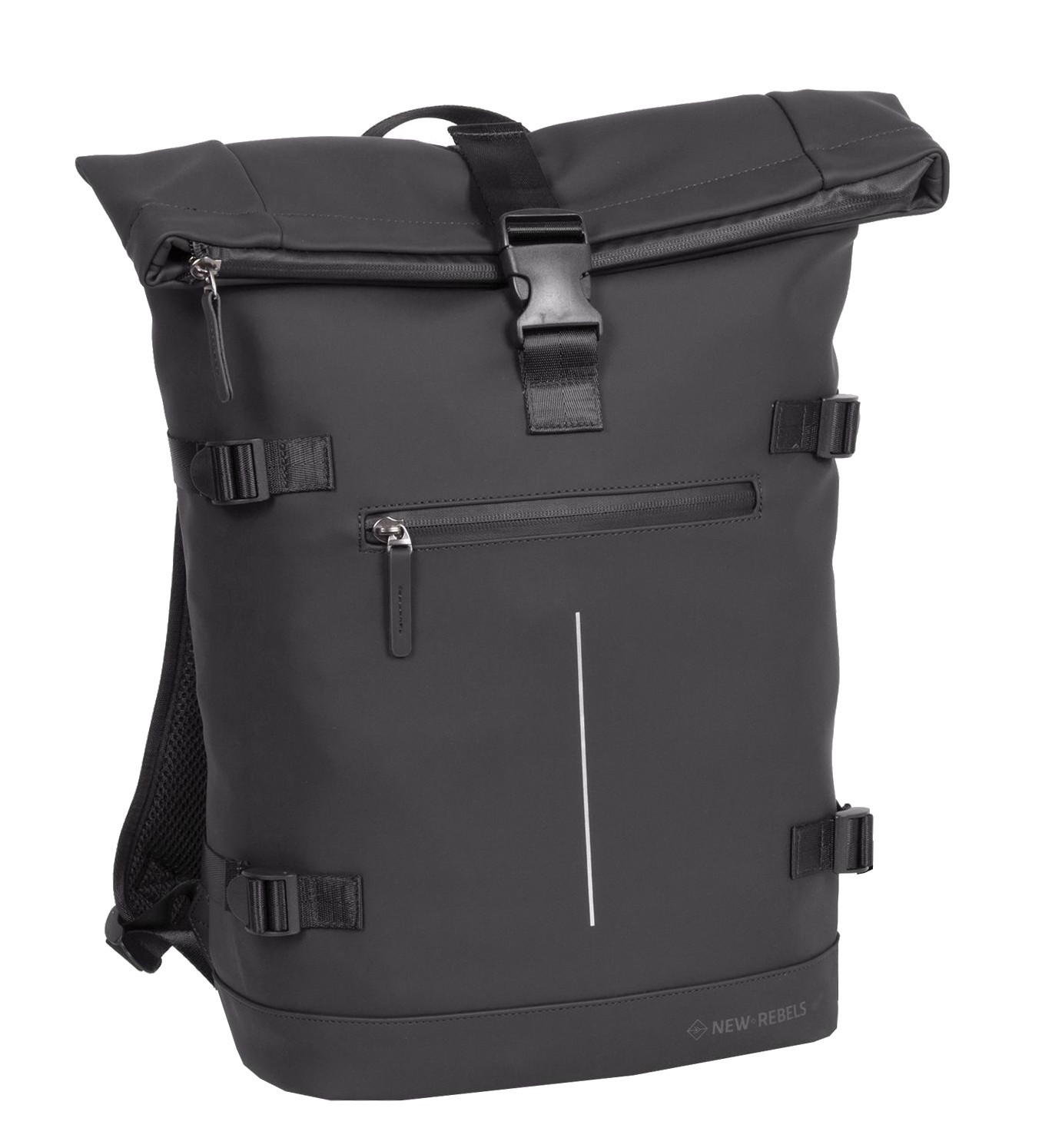 New Rebels 'William - Riverside' Rucksack mit Laptopfach aufsteckbar 17l black
