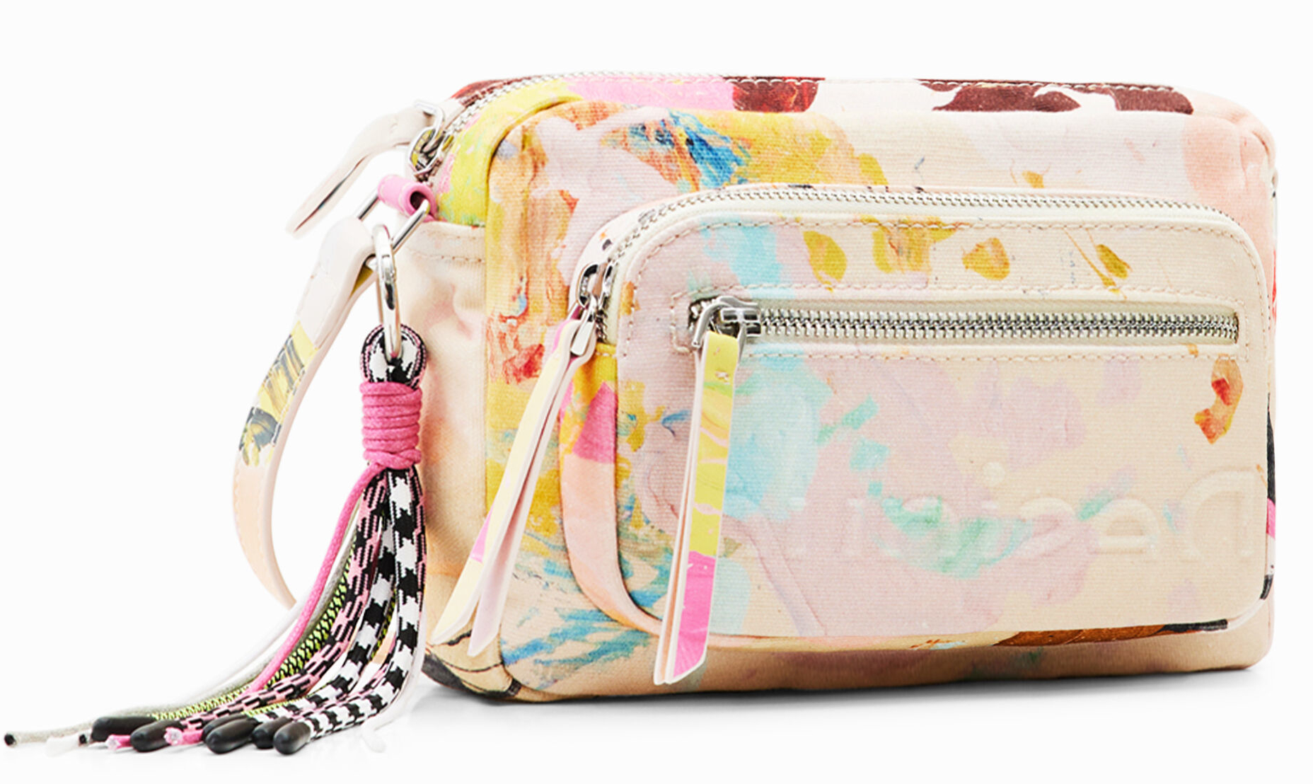 Desigual 'Bag Manchas Cambridge Mini' Handtasche klein creme bunt