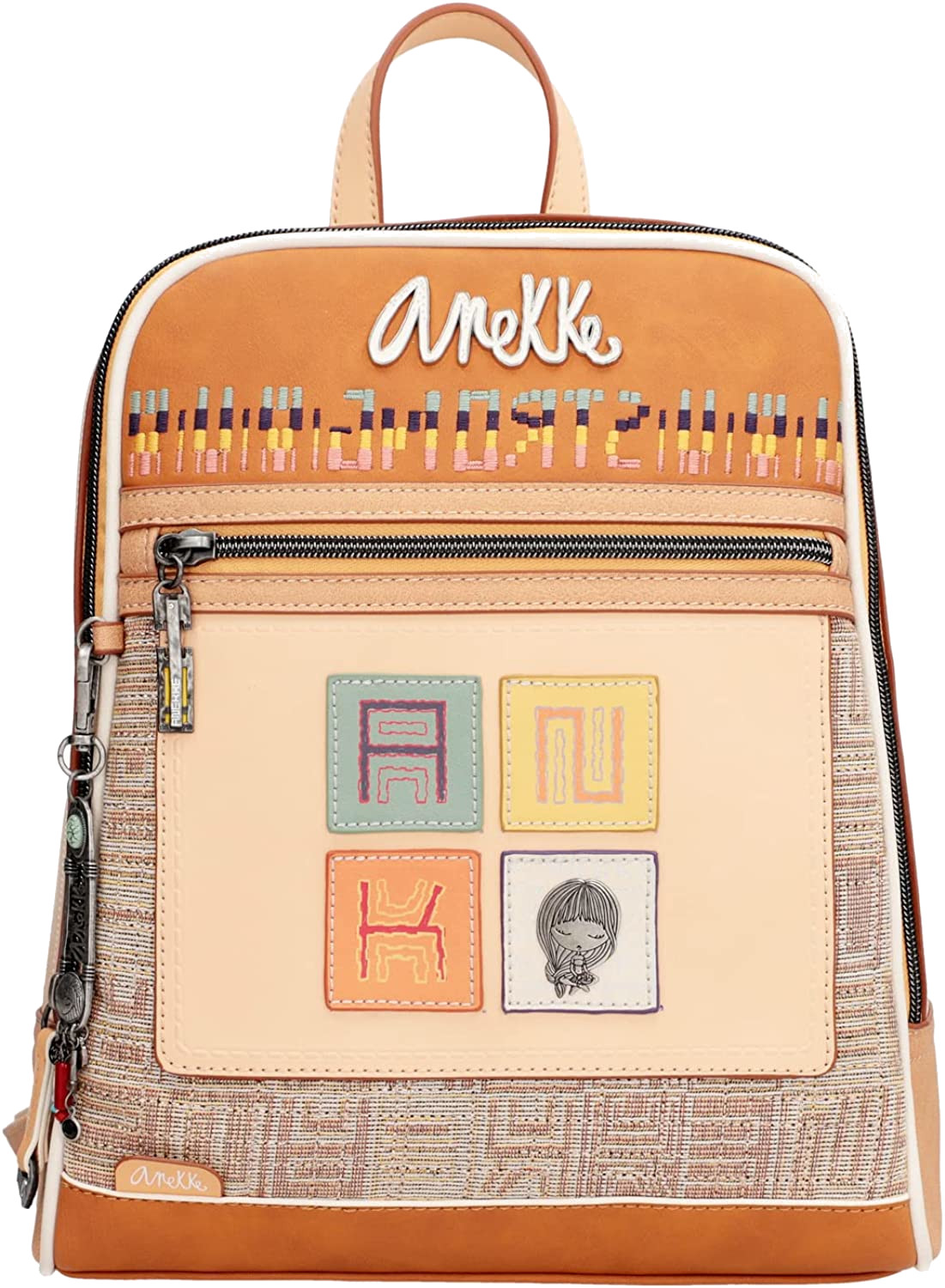 Anekke 'Menire' Damenrucksack beige/bunt