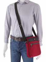 Travel 'N' Meet Schultertasche 3 RV  Spinnstoff rot