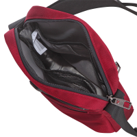 Travel 'N' Meet Schultertasche 3 RV  Spinnstoff rot
