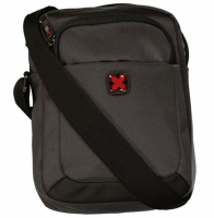Travel ´N´ Meet Schultertasche aus Spinnstoff klein Grau
