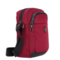 Travel 'N' Meet Schultertasche aus Spinnstoff klein rot