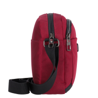 Travel 'N' Meet Schultertasche aus Spinnstoff klein rot