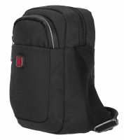 Travel 'N' Meet Schultertasche aus Spinnstoff klein schwarz