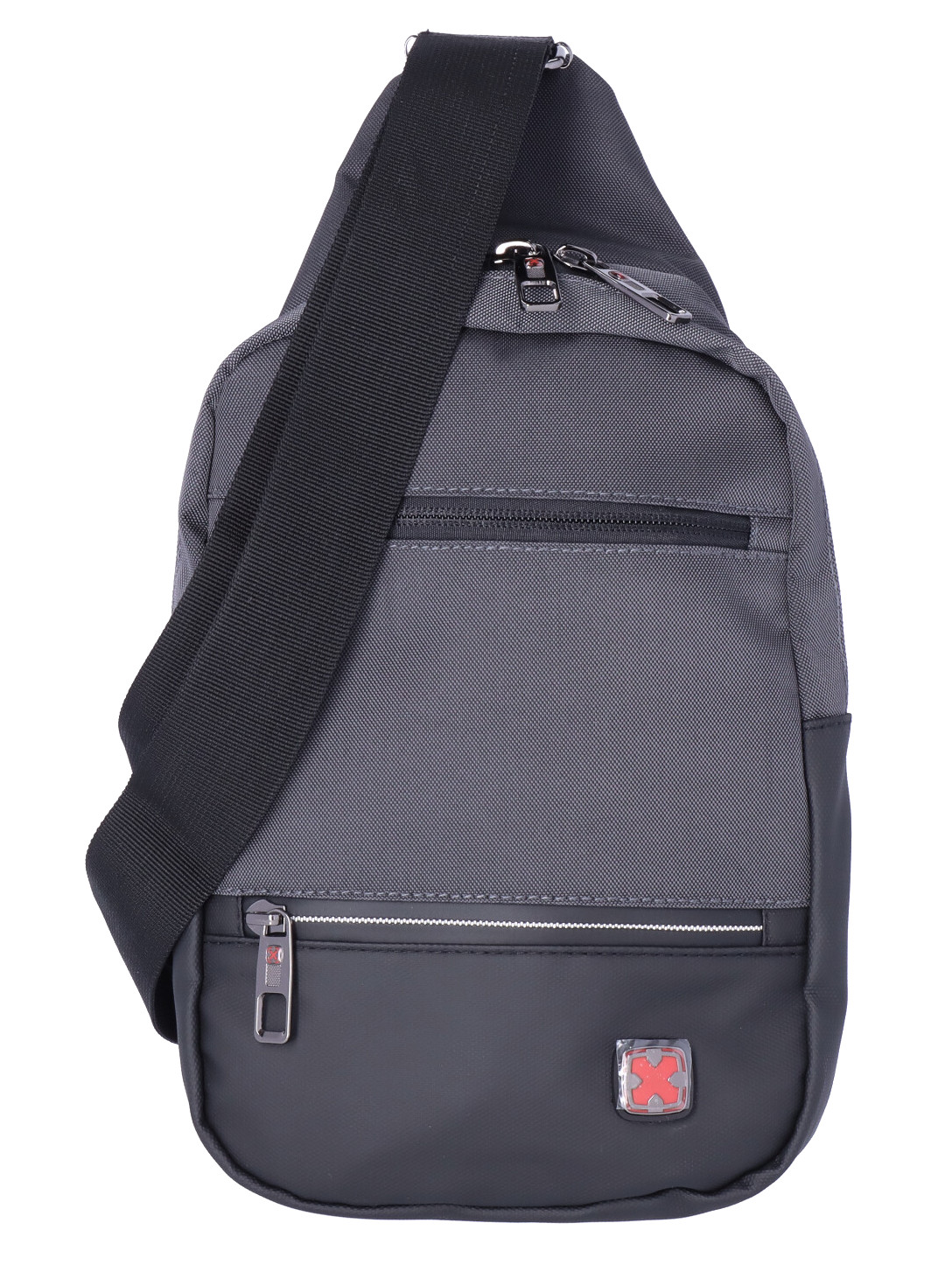 Dernier Schultertasche aus Spinnstoff grau