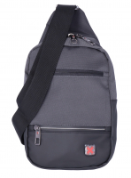 Dernier Schultertasche aus Spinnstoff grau