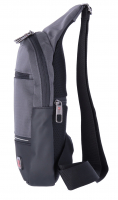 Dernier Schultertasche aus Spinnstoff grau