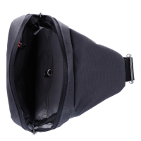 Dernier Schultertasche aus Spinnstoff grau