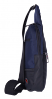 Dernier Schultertasche aus Spinnstoff navy