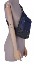 Dernier Schultertasche aus Spinnstoff navy