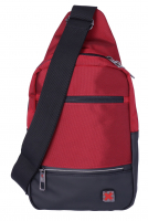 Dernier Schultertasche aus Spinnstoff rot