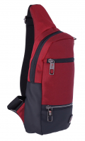Dernier Schultertasche aus Spinnstoff rot