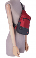 Dernier Schultertasche aus Spinnstoff rot