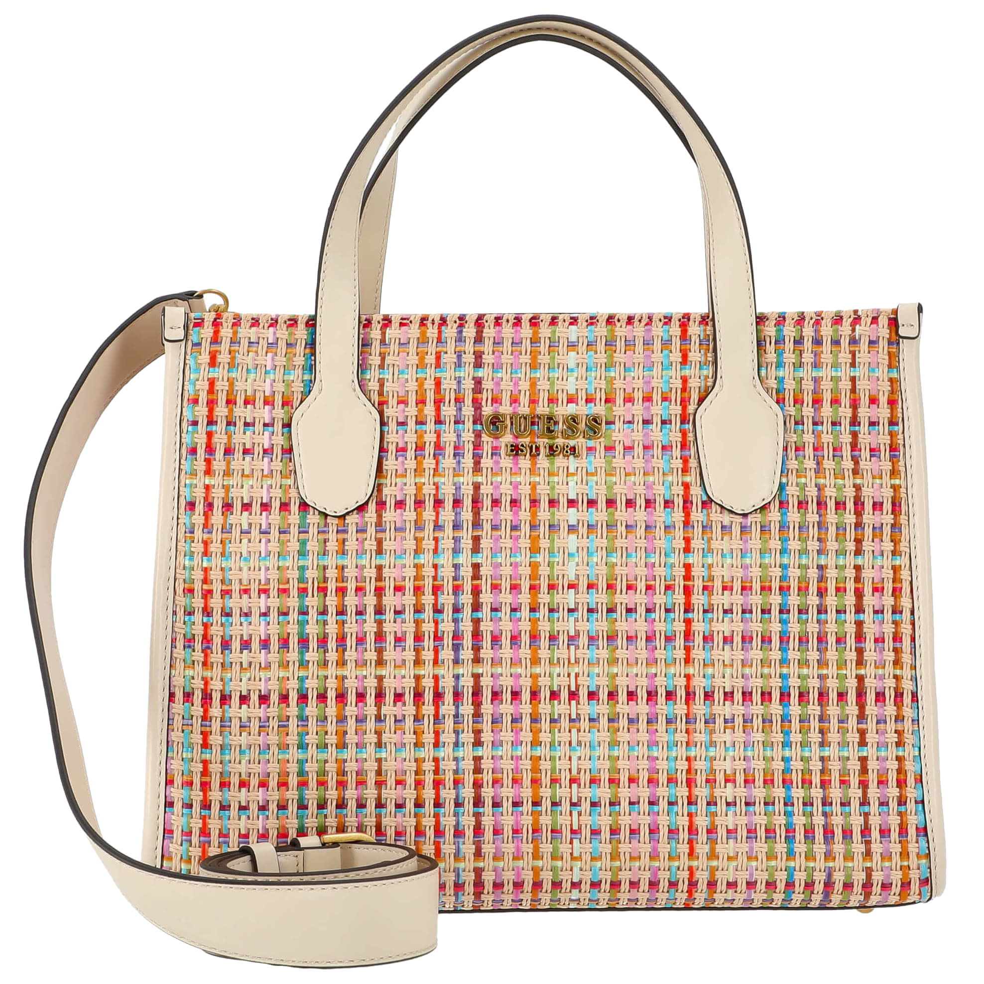 Guess 'Silvana' Tote Damentasche Synthetik stone multi