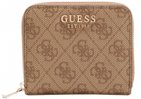 Guess 'Laurel SLG' Small Zip Around Damenbörse klein Synthetik latte logo