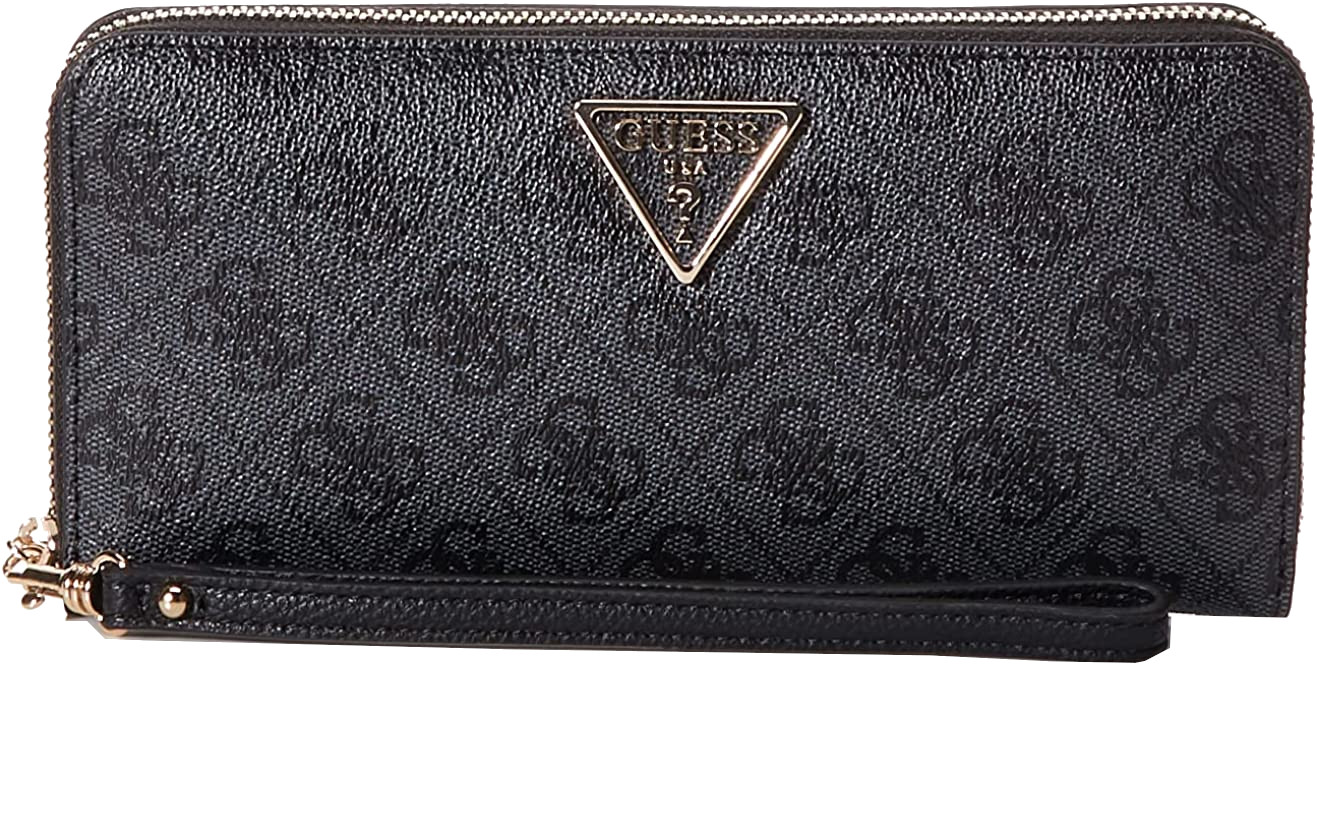 Guess 'Laurel SLG' Large Zip Around Damenbörse Synthetik coal logo