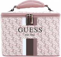Guess 'Wilder Travel' Beauty Case Kosmetiktasche Logo Pale Rose
