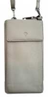 Prato 'LM Shahid' Handy Umhängetasche glattes Rindleder light grey