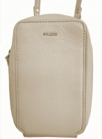 Prato 'LM Shahid' Handy Umhängetasche echt Leder light beige