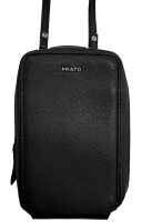 Prato 'LM Shahid' Handy Umhängetasche echt Leder black