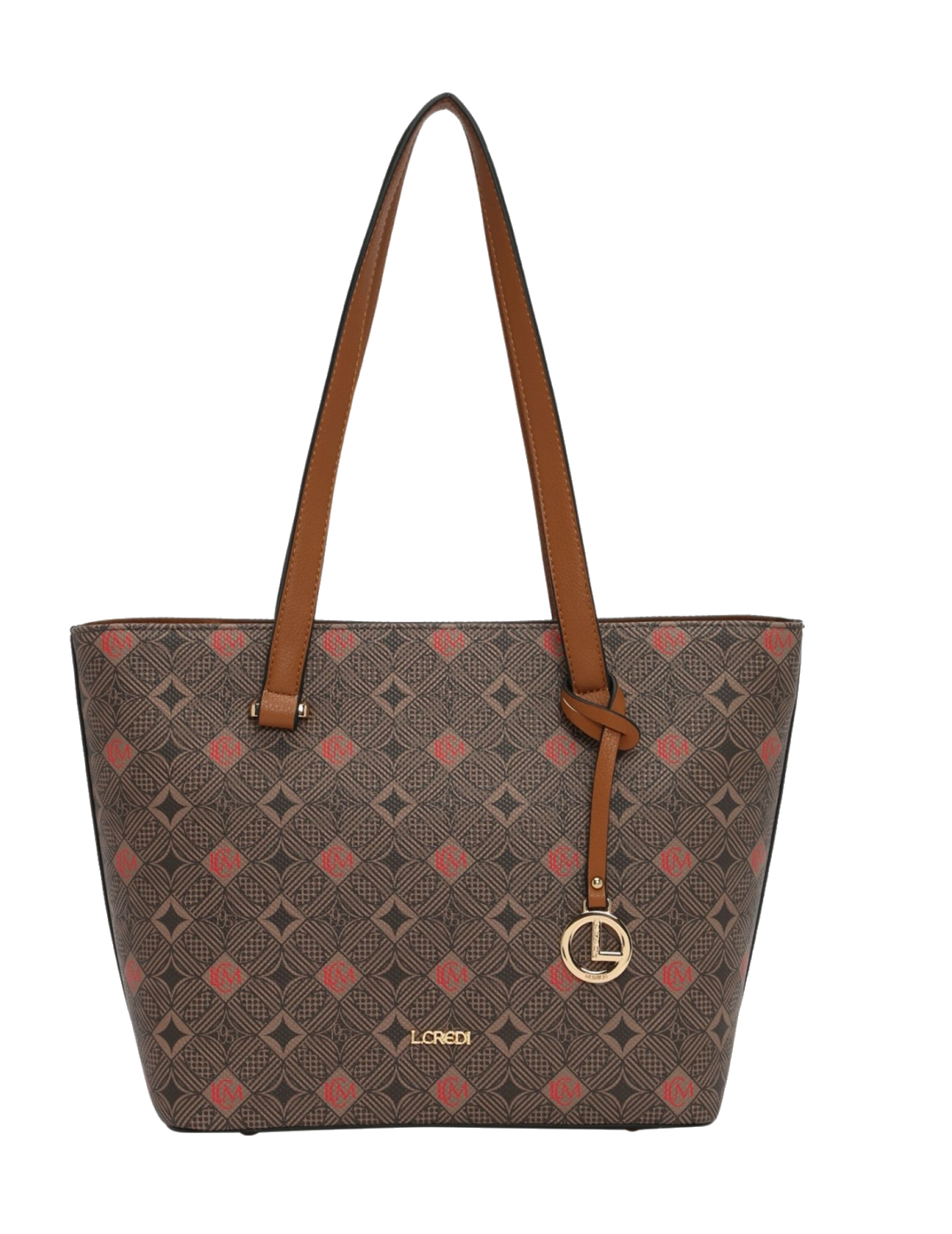 L.Credi 'Kiana' Shopper klein Braun Multi