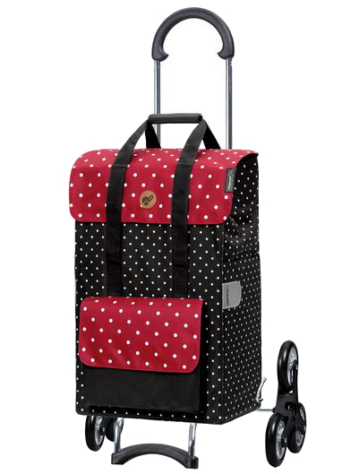 Andersen 'Rul' Scala Shopper Treppensteiger 51l 40kg Tragkraft MADE IN GERMANY schwarz/rot