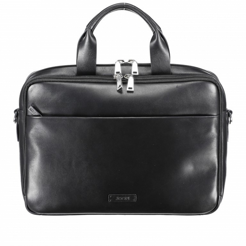 Joop 'Vetra' Pandion Briefbag MHZ echt Rindleder schwarz