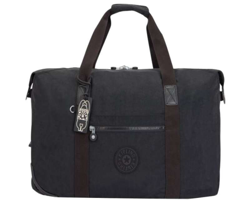 Kipling 'Art on Wheels M' Medium wheeled carry-on black noir