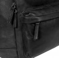 Justified Bags 'Nynke' Rucksack Crawley 2Griffe echt Rindleder schwarz