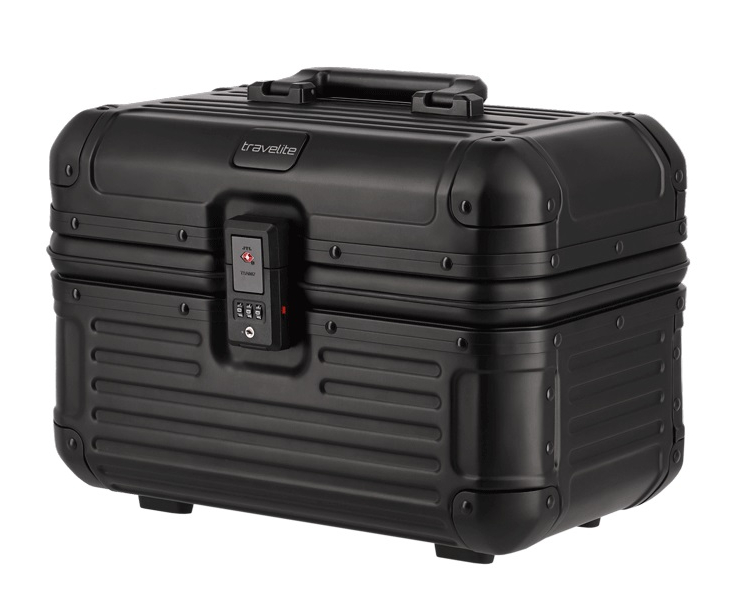 Travelite 'Next' Beautycase 38cm 2,6kg 19l Aluminium schwarz