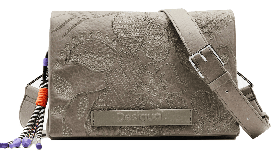 Desigual 'Bols Alpha Dortmund Flap' Umhängetasche grau