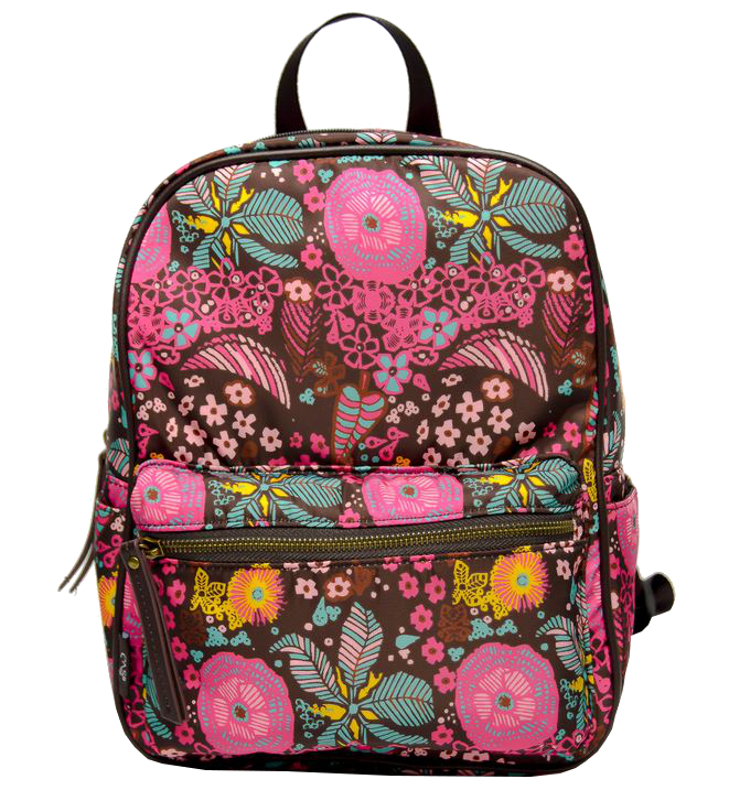 CAS8 Damenrucksack braun blume