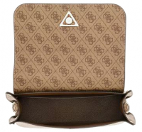 Guess 'Meridian Flap' crossbody latte logo