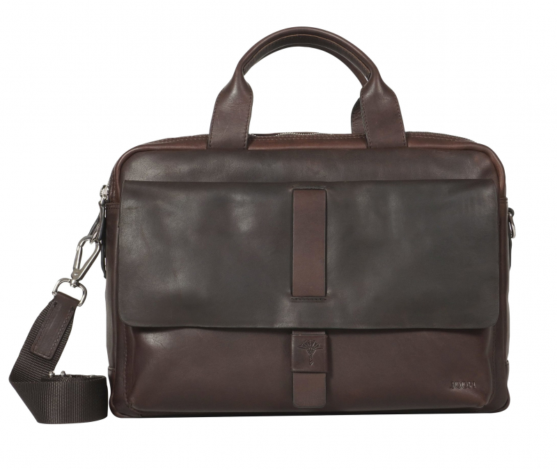 Joop 'Loreto' Pandion Briefbag 2RV mit Laptopfach MHZ echt Rindleder seal brown