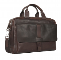 Joop 'Loreto' Pandion Briefbag 2RV mit Laptopfach MHZ echt Rindleder seal brown