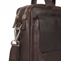 Joop 'Loreto' Pandion Briefbag 2RV mit Laptopfach MHZ echt Rindleder seal brown