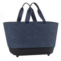 Reisenthel  'Shoppingbasket' Einkaufskorb mit festem Boden 22l herringbone dark blue 