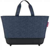 Reisenthel  'Shoppingbasket' Einkaufskorb mit festem Boden 22l herringbone dark blue 