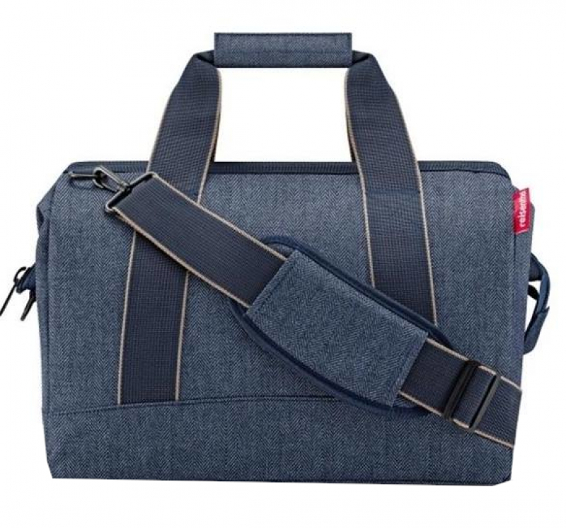 Reisenthel 'allrounder M' Reisetasche 18l herringbone dark blue