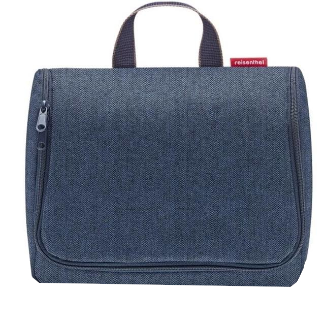 Reisenthel 'Toiletbag XL' Reisekosmetik mit Spiegel herringbone dark blue