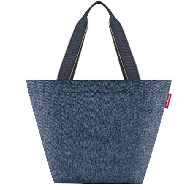 Reisenthel 'shopper M' 15l herringbone dark blue