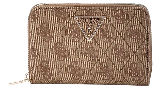 Guess 'Laurel' SLG medium zip around latte logo