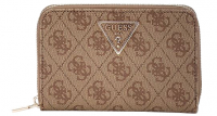 Guess 'Laurel' SLG medium zip around latte logo