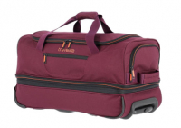 Travelite 'Basics' Trolley RT 55cm erweiterbar 2,3kg 51/64l bordeaux/orange