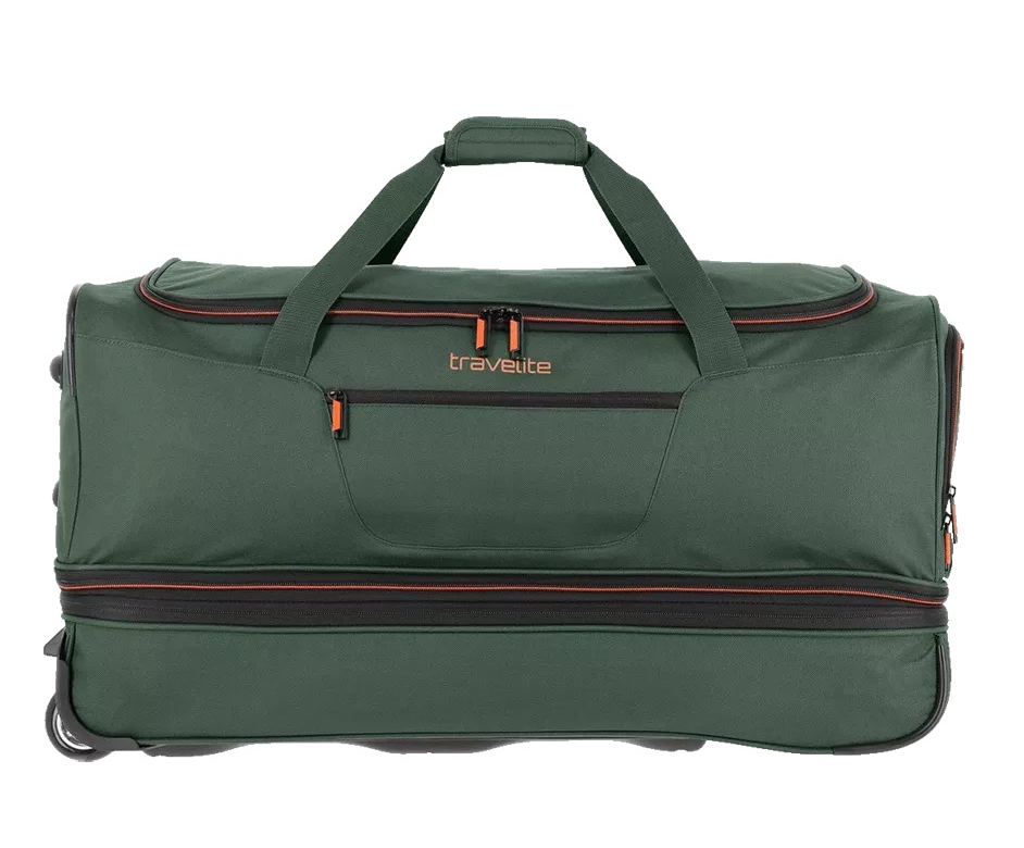 Travelite 'Basics' Trolley Reisetasche erweiterbar 70cm 2,8kg 98/119l grün/orange